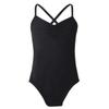 Aislor Kids Girls Cotton Criss Cross Back Gymnastics Leotard Jumpsuit Ballet Dance Dancewear Black 5-6X view 1