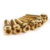 6Pcs M5 x 18mm Bolts Screw Stem Bolt Fixed Stem Bolts with Washers for Mountain Road (Golden) view 1