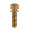 6Pcs M5 x 18mm Bolts Screw Stem Bolt Fixed Stem Bolts with Washers for Mountain Road (Golden) view 2