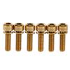 6Pcs M5 x 18mm Bolts Screw Stem Bolt Fixed Stem Bolts with Washers for Mountain Road (Golden) view 3