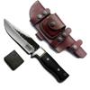 GCS Handmade D2 Steel Hunting Knife Full Tang Micarta Handle Hunting Knife with Right Hand Front Belt and Left Hand Scout Carry Buffalo Leather Sheath for Survival EDC GCS 236 view 1