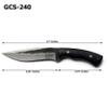 GCS Handmade Micarta Handle D2 Tool Steel Tactical knife Hunting Knife Camp Knife with leather sheath Full tang blade designed for Hunting & EDC GCS 240 (Black Handle) view 2