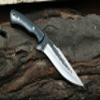 GCS Handmade Micarta Handle D2 Tool Steel Tactical knife Hunting Knife Camp Knife with leather sheath Full tang blade designed for Hunting & EDC GCS 240 (Black Handle) view 4