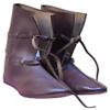 Medieval Leather Shoe Brown Renaissance Boots Long with Leather Laces ABS (Brown, 7) view 1