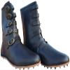 Medieval Long Leather Boots 5 Buckle Hobnail Leather Sole Shoe (Brown,11) view 1