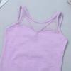 FEESHOW Girls Gymnastics Camisole Leotard with Chiffon Wrap Skirt Ballet Tutu Dress Dance wear Outfit 3-4 Sleeveless Lavender view 4