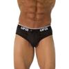 UFM Mens Polyester Brief w/Patented Adj. Support Pouch Underwear for Men Black 31-34 view 1