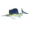 48" Florida Striped Blue Sailfish Trophy Taxidermy Hand Painted Wall Mount Plaque view 2