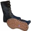 Medieval Leather Boots Long 5 Buckle Hobnail Leather Sole Shoe (Brown, 9) view 2