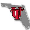 University of Tampa Spartans 4 Inch State Shape Vinyl Decal Sticker Officially Licensed Collegiate Product view 1