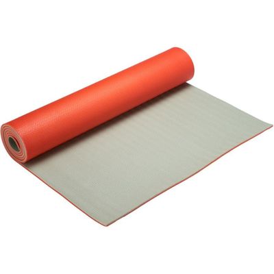 IBF IRON BODY FITNESS Two-Tone 6 mm Extra Thick Yoga Mat with Carrying Strap, Non Slip Surface (68" x 24" x 1/4"), Perfect Exercise Mat for Yoga, Pilates, Gymnastics, Home Gym - Orange/Grey