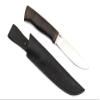 Flat Grind Made in Russia Bushcraft Stainless Blade Leather Handle view 2