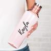 WEDDINGSTAR Personalized Tritan Plastic Water Bottle 27oz  Reusable Customizable Eco-Friendly Plastic Water Bottle  100% BPA-Free Environmentally Friendly Canteen - Calligraphy Print Light Pink view 2