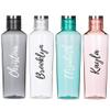 WEDDINGSTAR Personalized Tritan Plastic Water Bottle 27oz  Reusable Customizable Eco-Friendly Plastic Water Bottle  100% BPA-Free Environmentally Friendly Canteen - Calligraphy Print Light Pink view 3