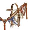 Showman Patriotic Metallic Fringe Headstall and Breast Collar Set view 1