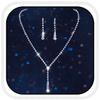 Aukmla Rhinestones Bridal Jewelry Set for Wedding Silver Crystal Bridal Necklaces and Earring Sets Jewelry Accessories for Women (Set of 3) view 1