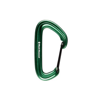 BLACK DIAMOND LiteWire Carabiner | Lightweight Hot-Forged Wiregate | Durable Aluminum Build | Smooth Clipping for Trad & Sport Rock Climbing | Green