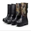 JITUUE knee boots for men Winter Outdoor Tube Warm Thick Waterproof Non-Slip Padded Camouflage Snow Boots (Black, US 8) view 4