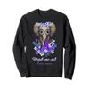 Forget me not Alzheimer's Awareness Elephant Flower Sweatshirt view 1