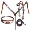 Showman Beaded Thunderbird 4 Piece Headstall and Breastcollar Set view 1
