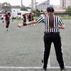 ChinFun Referee Shirt Women's Ref Costume V-Neck Black and White Stripe Umpire Jersey for Basketball Halloween XL view 2