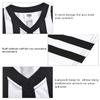 Official Referee Costume Women's Ref Shirt V-Neck Black and White Stripe Umpire Jersey Shirt for Basketball Halloween S view 2