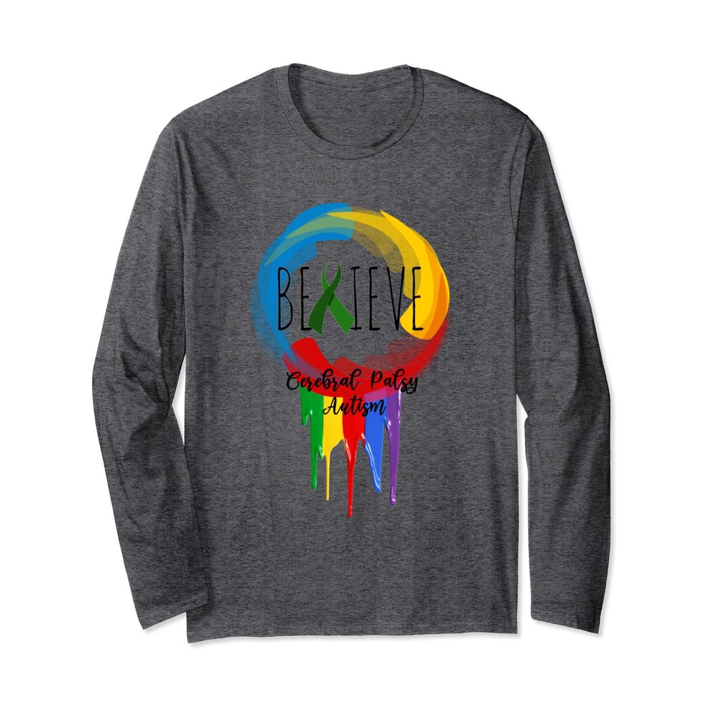 Cerebral Palsy Autism Awareness Dreamcatcher T-shirt colors Long Sleeve T-Shirt