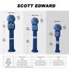 Scott Edward Knit Golf Head Covers 4 Pieces Pack Fit Over Well Driver Wood(460cc) Fairway Wood*2 and Hybrid(UT) with Rotating Number Tags (Navy Blue Crown) view 3