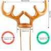 2PCS Christmas Party Toss Game Inflatable Reindeer Antler Hat with Rings for Kids Adults Family Xmas Fun Games(1 Pump8 Rings, 2 Antlers) view 4