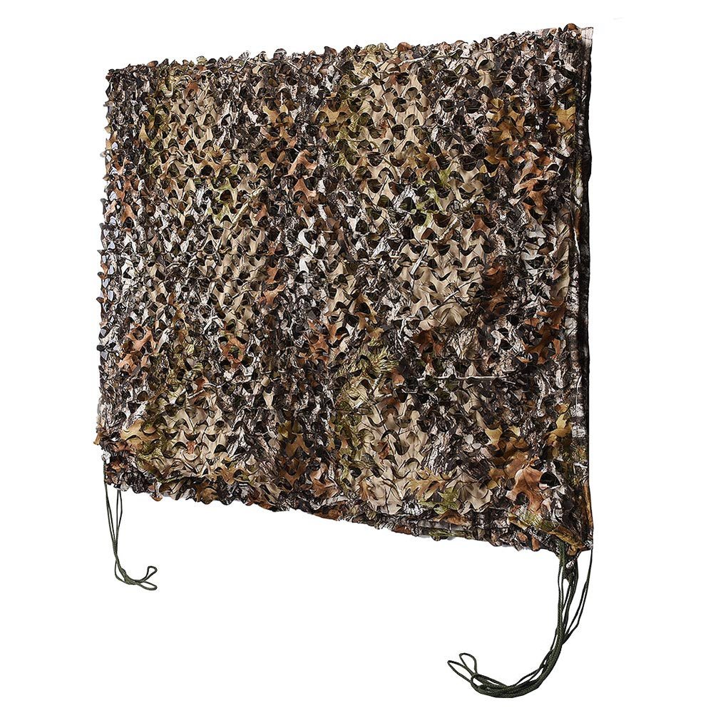 HYOUT Camo Netting Camouflage Net Bulk Roll for Hunting Blinds Ghillie Sunshade, Camping, Military Party Decoration, Forest Tree 10x10ft