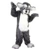 Long-Haired Grey Dog Costume Mascot Cartoon Hand-made Toy Stuffed