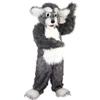 Long-Haired Grey Dog Costume Mascot Cartoon Hand-made Toy Stuffed view 2