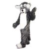 Long-Haired Grey Dog Costume Mascot Cartoon Hand-made Toy Stuffed view 4