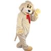 Beige Dog Cartoon Animal Costume Mascot Plush Toys Fursuit Cosplay view 4