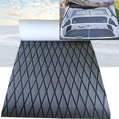 Boat Flooring Eva Foam Non-Slip Self-Adhesive Marine Flooring Sheet Boat Yacht Decking Faux Teak Flooring Mat For Motorboat Fishing Boat RV Floor Kayak Swimming Pool 27.5"74.8 Rhombus Pattern