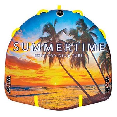 Wow Watersports Summertime Ultra Soft Top Towable, 1 to 2 Person and Tow Rope Bundle