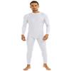 JEATHA Men's Spandex Full Body Tank Leotard Slim Fit Ballet Dance Gymnastics Jumpsuit Sportswear White X-Large view 1