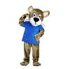 Blue Vest Wild Cat Cartoon Costume Mascot Character Design Cosplay Adult Cartoon view 1