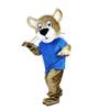 Blue Vest Wild Cat Cartoon Costume Mascot Character Design Cosplay Adult Cartoon view 2