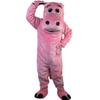 Pink Hippo Cartoon Costume Mascot Plush with Mask for Adult Cosplay Party Halloween Dress Up view 1
