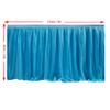 MYMM 9FT(108 * 31 in) Blue Tulle Tutu Table Skirt, Wedding Bridesmaid, Baby Party Skirt, Rectangle Or Round Decorative Table Decoration, Fashion Deluxe Romantic Birthday Party Shower(Wave) view 2