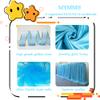 MYMM 9FT(108 * 31 in) Blue Tulle Tutu Table Skirt, Wedding Bridesmaid, Baby Party Skirt, Rectangle Or Round Decorative Table Decoration, Fashion Deluxe Romantic Birthday Party Shower(Wave) view 3