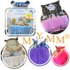 MYMM 9FT(108 * 31 in) Blue Tulle Tutu Table Skirt, Wedding Bridesmaid, Baby Party Skirt, Rectangle Or Round Decorative Table Decoration, Fashion Deluxe Romantic Birthday Party Shower(Wave) view 4