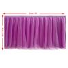 MYMM 3FT(36 * 31 in) Purple Tulle Tutu Table Skirt, Wedding Bridesmaid, Baby Party Skirt, Rectangle Or Round Decorative Table Decoration, Fashion Deluxe Romantic Birthday Party Shower(Wave) view 2