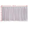 MYMM 6FT(72 * 31 in) White Tulle Tutu Table Skirt, Wedding Bridesmaid, Baby Party Skirt, Rectangle Or Round Decorative Table Decoration, Fashion Deluxe Romantic Birthday Party Shower(Wave) view 2