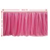 MYMM 6FT(72 * 31 in) Pink Tulle Tutu Table Skirt, Wedding Bridesmaid, Baby Party Skirt, Rectangle Or Round Decorative Table Decoration, Fashion Deluxe Romantic Birthday Party Shower(Wave) view 2