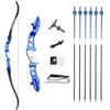 MILAEM 66 Inch Archery Takedown Recurve Bow and Arrow Set 24lbs-36lbs Aluminum Alloy Bow Riser Hunting Recurve Bows Target Practice Longbow for Shooting Competition Game (Blue Set, 28 Lbs) view 1