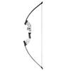 Archery Recurve Bow and Arrow Set Takedown Straight Bow Draw Weight 30lbs-40lbs Adjustable Recurve Bow with 6pcs Fiberglass Arrow for Hunting Shooting Right Hand (Silver) view 2