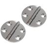 2Pieces of Marine Grade CAST Solid 316 Stainless Steel Mirror Polished Door /Cabinet Round Hinge Dia.2-1/2" (64mm) for Boat, RVs view 1
