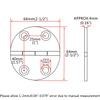 2Pieces of Marine Grade CAST Solid 316 Stainless Steel Mirror Polished Door /Cabinet Round Hinge Dia.2-1/2" (64mm) for Boat, RVs view 2